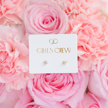 Load image into Gallery viewer, Girls Crew - Teeny Tiny Clear Cluster Studs: Gold