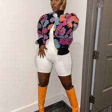 Load image into Gallery viewer, ACCITY - FLORAL SWEATER CARDIGAN FALL CLOTHING WOMENS_CWOCO0094: BLACKROSE / (XL) 1