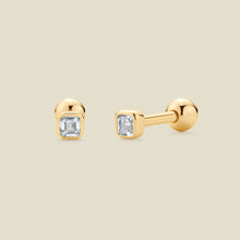 Load image into Gallery viewer, Made By Mary - March Birthstone Stud Earrings