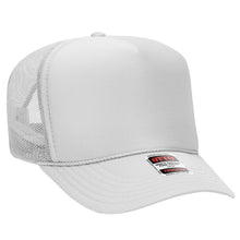 Load image into Gallery viewer, The Park Wholesale - Otto 5-Panel High Crown Foam Trucker Hats, Mesh Back Cap - 39-165: White