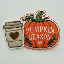 Load image into Gallery viewer, TEELUX - 2" Coffee w heart - Embroidered Patch