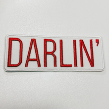 Load image into Gallery viewer, TEELUX - 4" Darlin' in Red - Embroidered Hat Patch: QTY 1