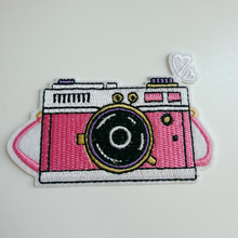 Load image into Gallery viewer, TEELUX - 3" Camera in Pink - Embroidered Hat Patch