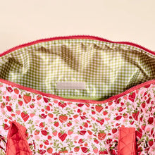 Load image into Gallery viewer, On-The-Go Quilted Weekender Bag-Strawberry Fields