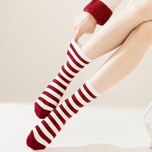 Load image into Gallery viewer, ACCITY - RED STRIPED/WHITE HEEL ALL-MATCH MID-CALF SOCKS_CWMS1371: TYPE4 / (OS) 1