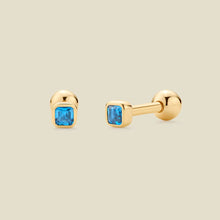 Load image into Gallery viewer, Made By Mary - December Birthstone Stud Earrings