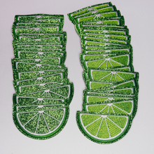Load image into Gallery viewer, TEELUX - 2.5" LIME (2 Options) - Embroidered Hat Patch: Full GLITTER