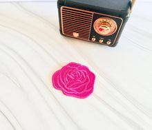 Load image into Gallery viewer, R & R Stitched - Pink rose embroidered hat patch