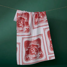 Load image into Gallery viewer, Geometry- Cowboy Christmas Tea Towel