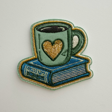 Load image into Gallery viewer, TEELUX - 2" Mug with Book - Embroidered Hat Patch