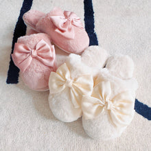 Load image into Gallery viewer, Ellison+Young - Satin Shine Fur Cozy Lounge Slippers: Pink / L/XL