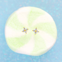 Load image into Gallery viewer, Girls Crew - Teeny Tiny Clear Cluster Studs: Gold