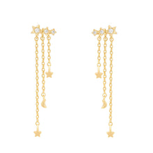 Load image into Gallery viewer, Girls Crew - Meteor Shower Dangle Earrings: Gold