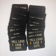 Load image into Gallery viewer, TEELUX - 3" Yell Loud Look Cute - Embroidered Hat Patch: Embroidered patch