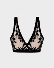 Load image into Gallery viewer, EBY - Sheer Flocked Bra: Madam Muse / XL