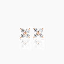 Load image into Gallery viewer, Girls Crew - Teeny Tiny Clear Cluster Studs: Gold