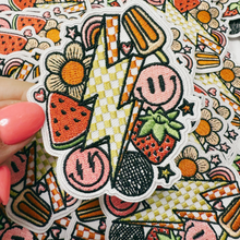 Load image into Gallery viewer, TEELUX - 3" Happy Summertime - Embroidered Hat Patch: Embroidered Patch