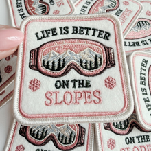 Load image into Gallery viewer, TEELUX - 2.5" Life is Better on the Slopes - Embroidered Hat Patch