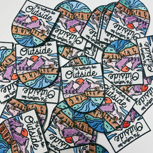 Load image into Gallery viewer, TEELUX - 2.5" I'd Rather be OUTSIDE - Embroidered Hat Patch: Embroidered Patch