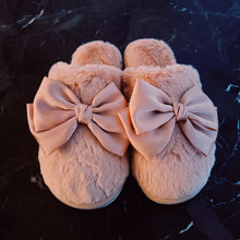 Load image into Gallery viewer, Ellison+Young - Satin Shine Fur Cozy Lounge Slippers: Pink / L/XL