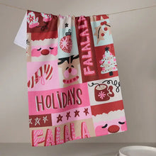 Load image into Gallery viewer, Geometry- Winter Wonder Tea Towel