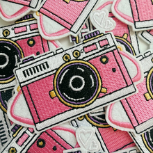 Load image into Gallery viewer, TEELUX - 3" Camera in Pink - Embroidered Hat Patch