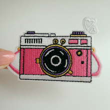 Load image into Gallery viewer, TEELUX - 3" Camera in Pink - Embroidered Hat Patch