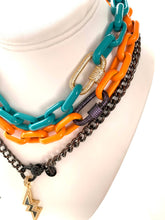 Load image into Gallery viewer, Karli Buxton - Chunky Enamel Chain Necklace, 16&quot; / Yellow &amp; Gold
