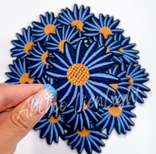 Load image into Gallery viewer, ABLNco - Navy blue daisy flower hat filler embroidery patch iron on

