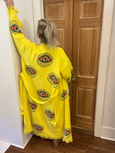 Load image into Gallery viewer, Karli Buxton - Yellow Multi Eye Kaftan
