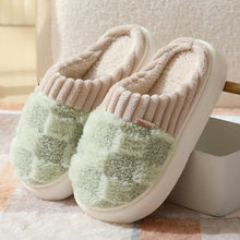 Load image into Gallery viewer, ACCITY - CHECKERED FUZZY WARMIES SLIPPERS- SIZE 6
