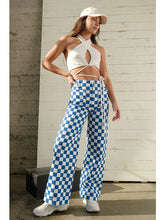 Load image into Gallery viewer, PAPER MOON - Blue Checkered Denim Pants
