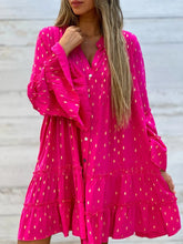 Load image into Gallery viewer, Valentine&#39;s Day V-Neck Loose Casual Print Dress
