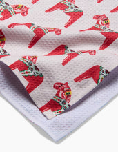 Load image into Gallery viewer, Geometry - Holiday Dala Horse Tea Towel
