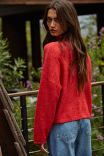 Load image into Gallery viewer, By Together - W2114 | Knit Sweater Rolled Round Neck Pullover Top: Baby Pink / S
