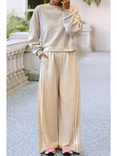Load image into Gallery viewer, Ldc Striped Crewneck Pullover Sweatpants 2pcs Outfit
