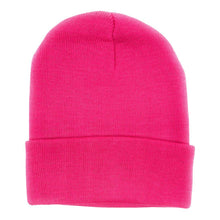 Load image into Gallery viewer, The Park Wholesale - Beanies Caps Toboggan Cuffed Soft Knit in Bulk Multi-Color Plain Blank Wholesale: Hot Pink
