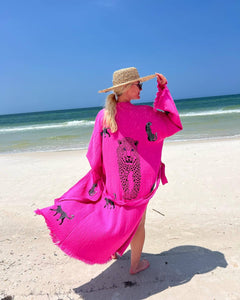 Karli Buxton - Pink Leopard Kaftan