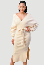 Load image into Gallery viewer, PRIVY - Luxe V Neck Sweater Dress
