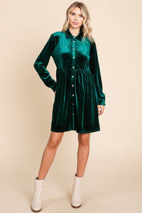 ROLYPOLY - Velvet Shirt Dress