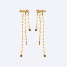Load image into Gallery viewer, Girls Crew - Meteor Shower Dangle Earrings: Gold
