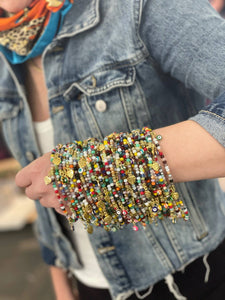 Karli Buxton - Rainbow Beaded Anklet with Charms