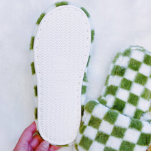 Load image into Gallery viewer, Ellison+Young - Luxe Lounge Checker Cozy Slipper: Pistachio / L/XL
