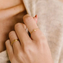 Load image into Gallery viewer, MADE BY MARY - Heart Stacking Ring - Gold and Silver
