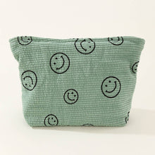 Load image into Gallery viewer, ACCITY - SIMPLE SMILEY FACE LARGE COSMETIC BAG_CWAB1036: Yellow / (OS) 1
