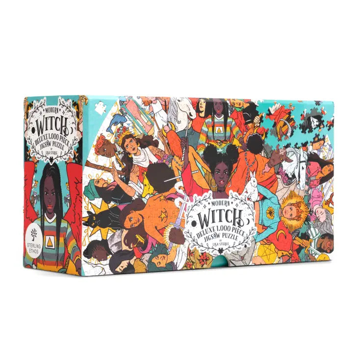 GEOCENTRAL - Modern Witch Deluxe 1,000 Piece Jigsaw Puzzle By Lisa Sterle