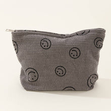 Load image into Gallery viewer, ACCITY - SIMPLE SMILEY FACE LARGE COSMETIC BAG_CWAB1036: Yellow / (OS) 1
