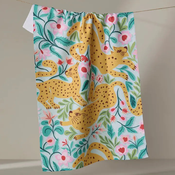 Geometry- Cheetah Haven Tea Towel
