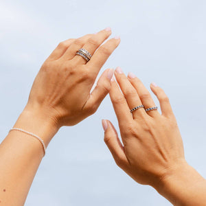 Made By Mary - September Birthstone Eternity Ring: Gold Vermeil / 7