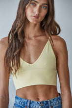 Load image into Gallery viewer, By Together - S1003 | Seamless Ribbed Triangle Chest Spaghetti Strap Brami: White / SM
